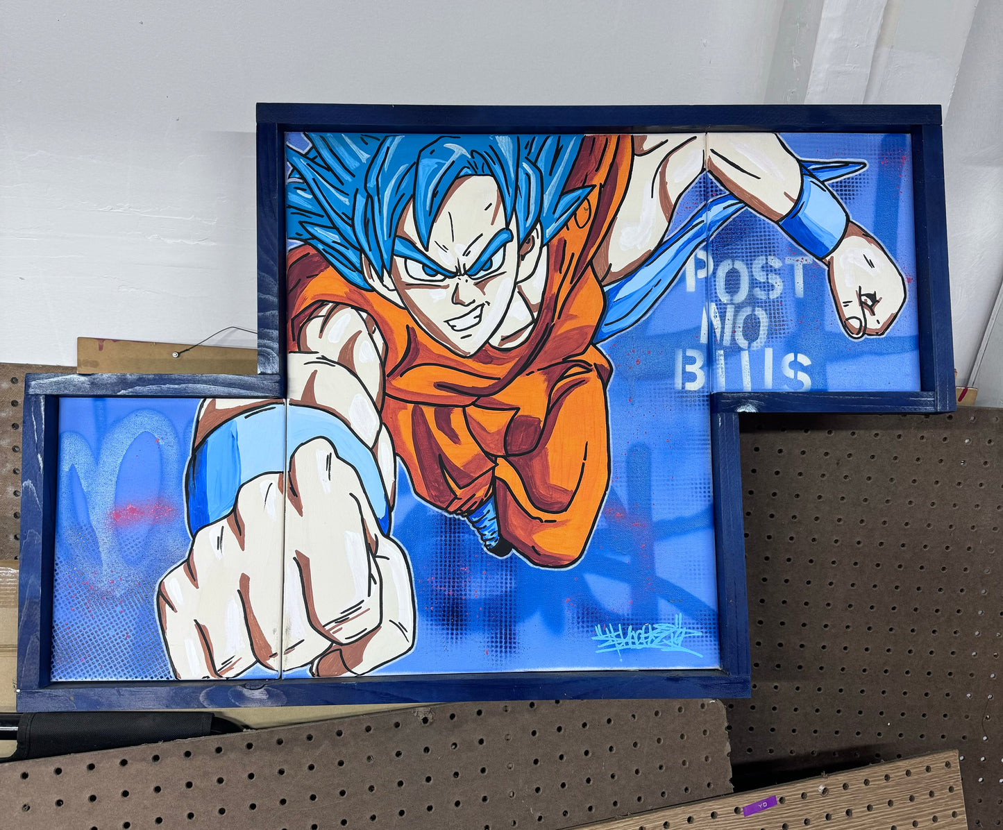 Dragon ball z graff goku canvas