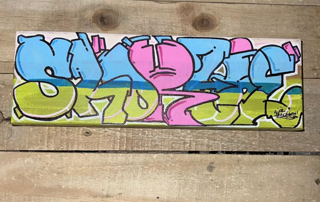 1 (12 x 4) custom name canvas