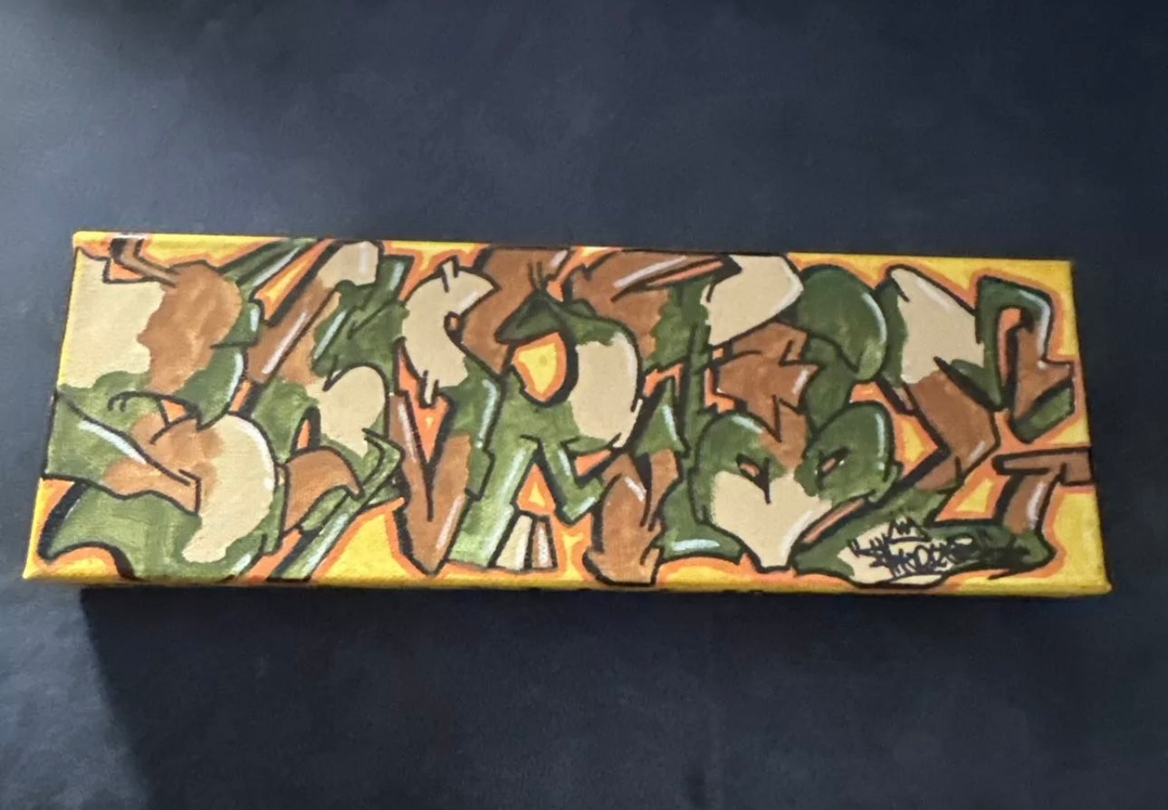 1 (12 x 4) custom name canvas