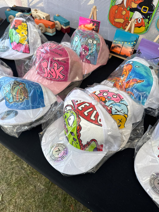 Custom painted hat