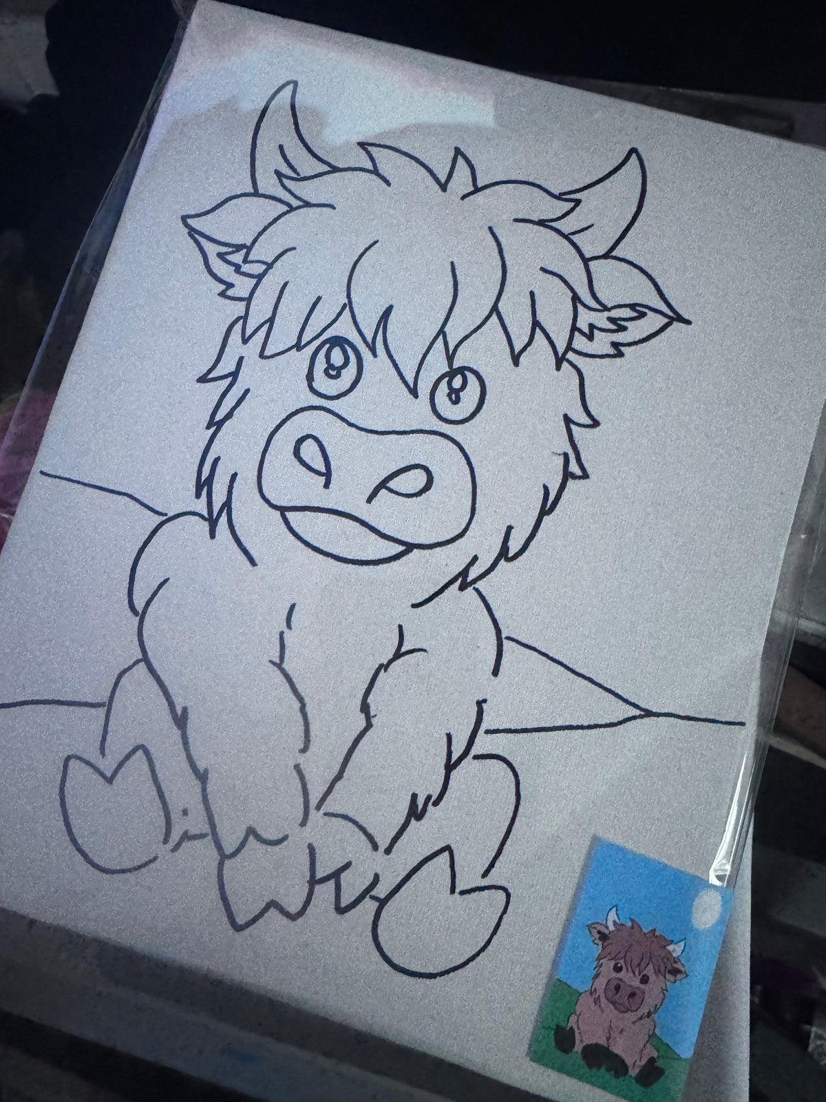 Paint your own Highland cow
