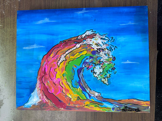 11 x 14 rainbow wave