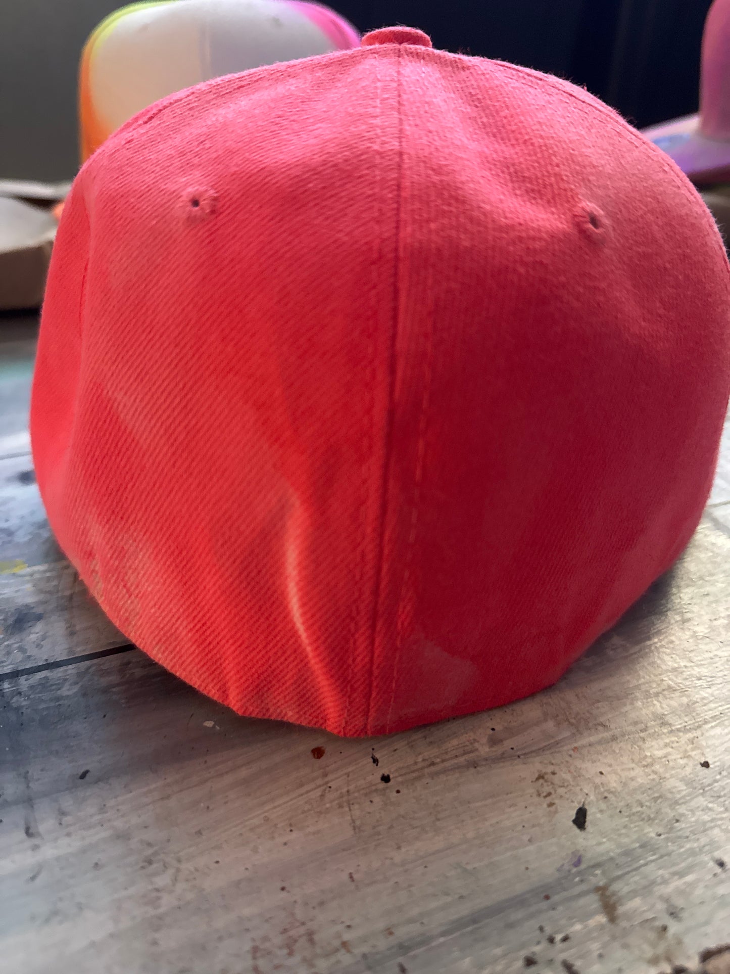 # tie dye custom name 7 1/4 white front