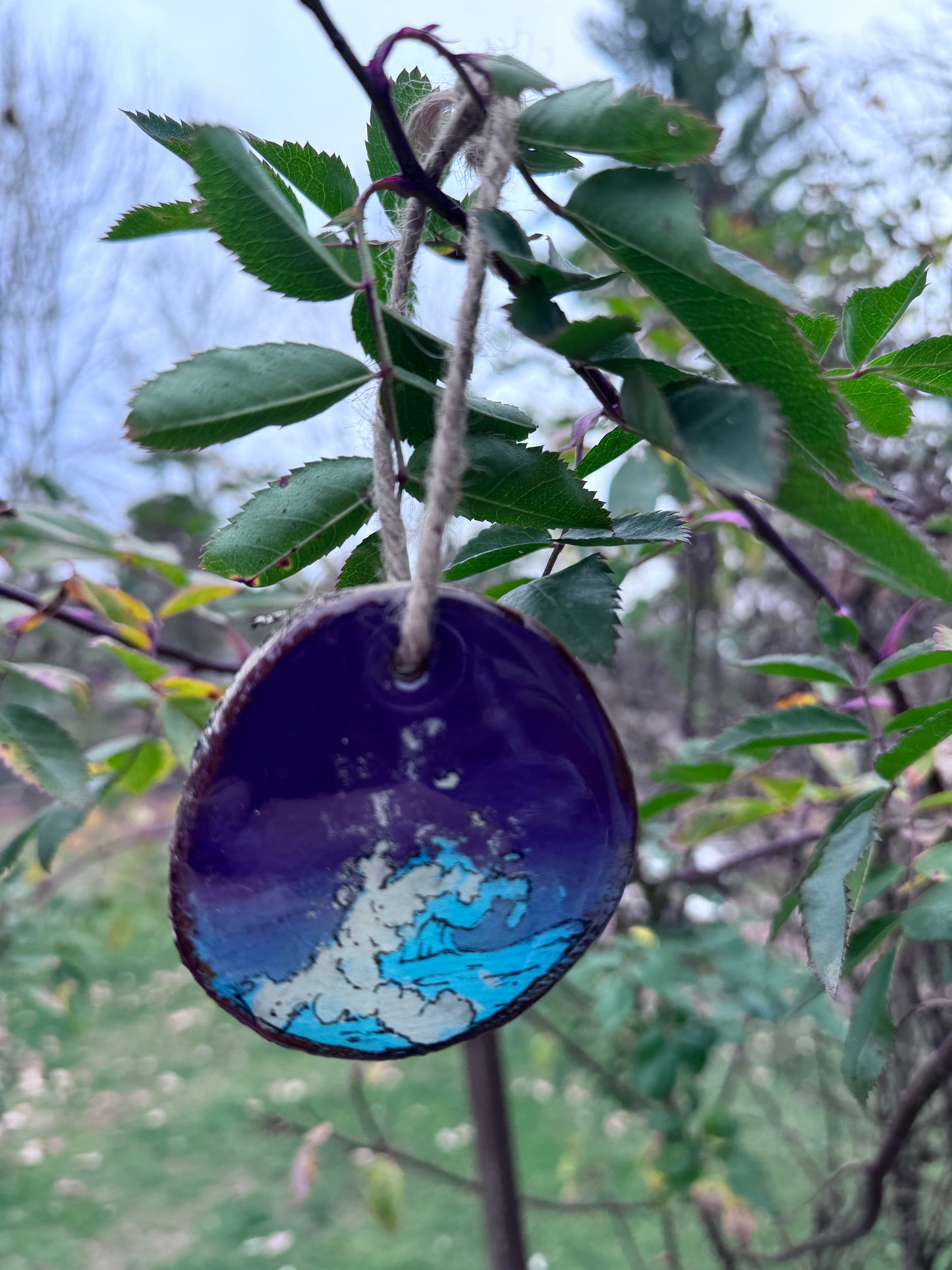 Beach wave ornament 1