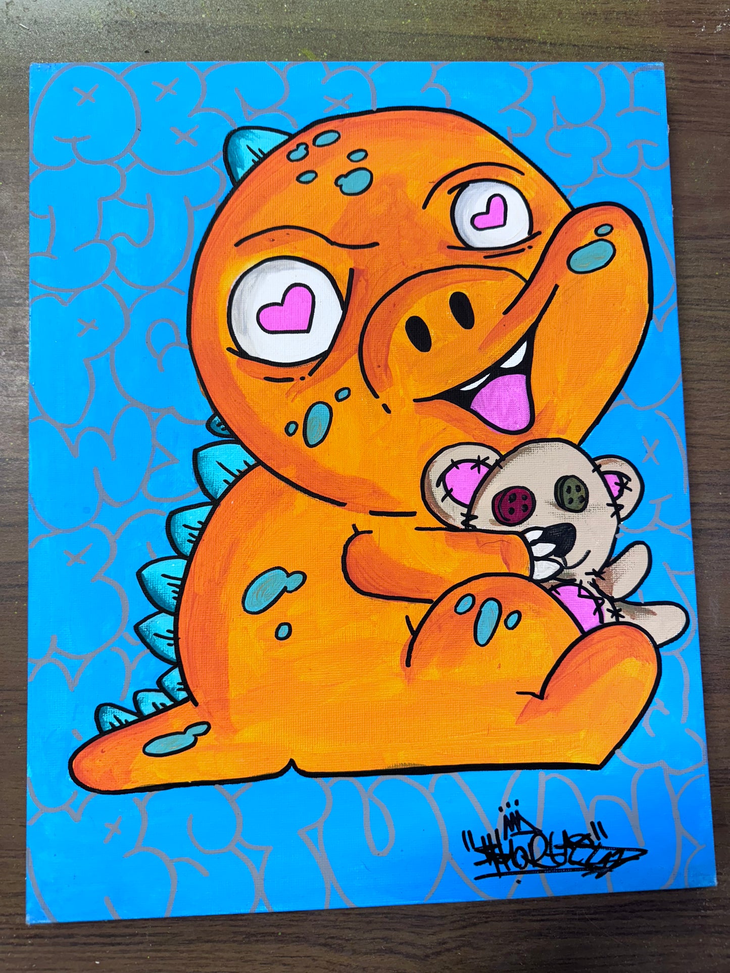 11 x 14 Dino love