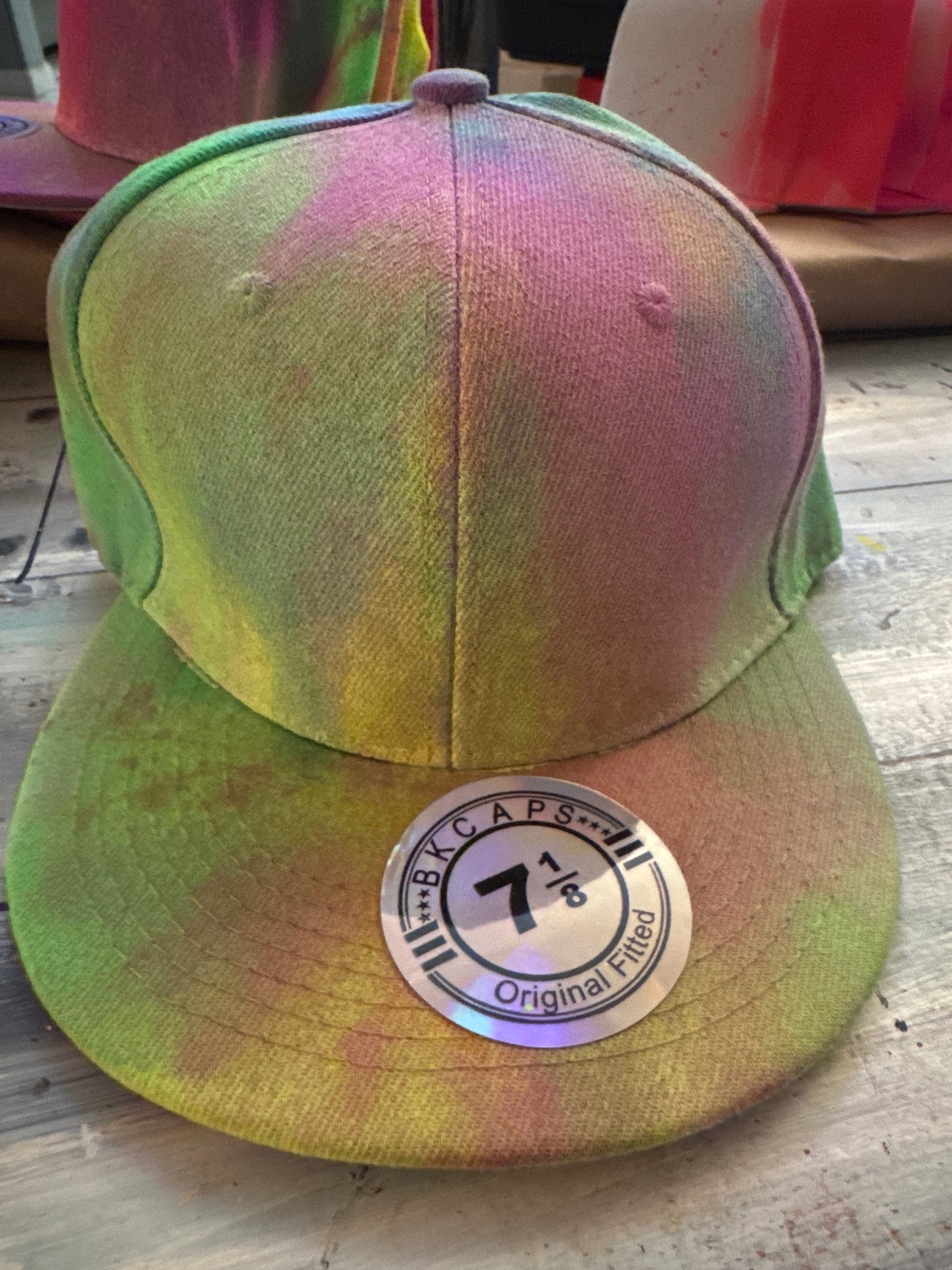 # custom tie dye name hat 7 1/8