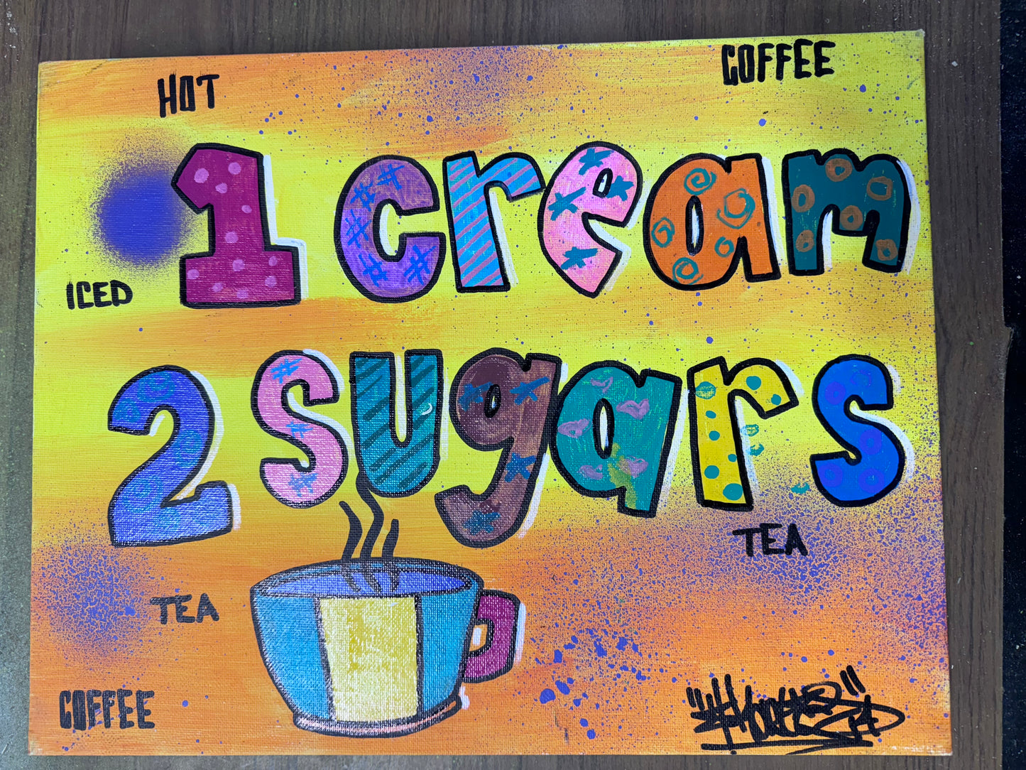 11 x 14 1 cream 2 sugars