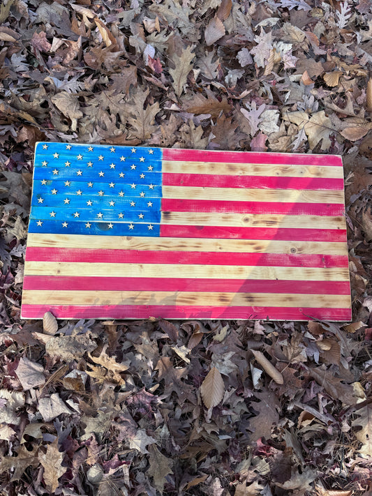 Wood USA flag