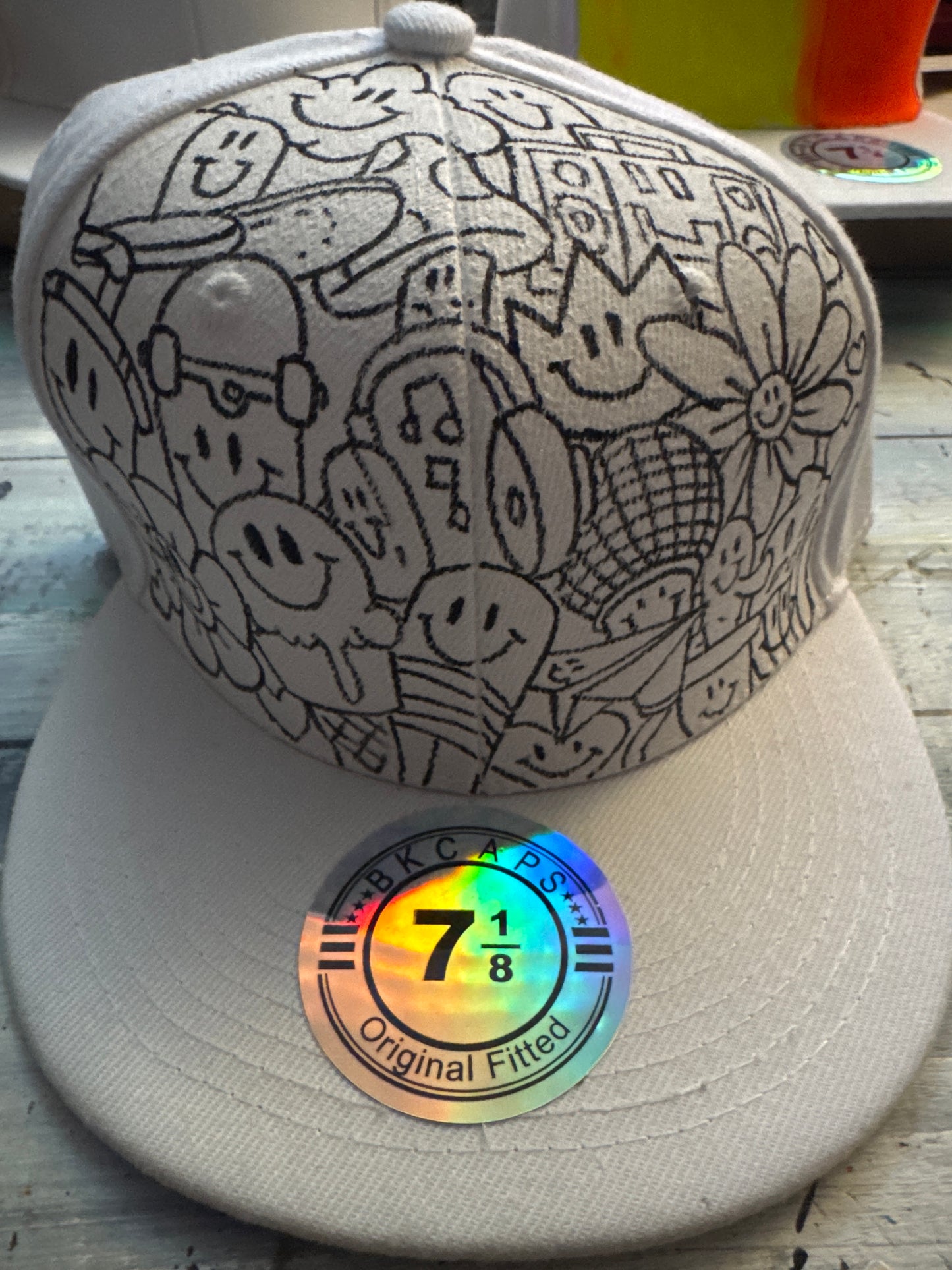 # 4 doodle hat objects 7 1/8